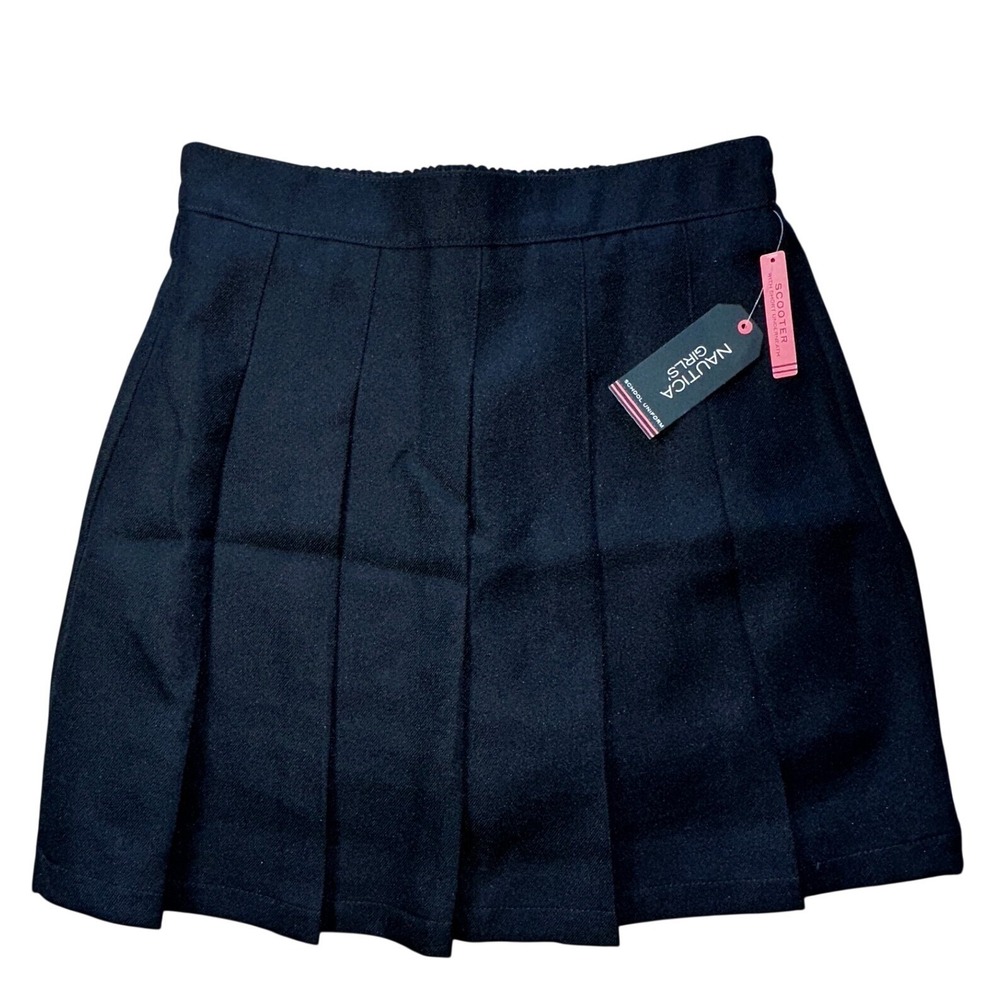 Nautica Scooter Skirt Girls 12 Navy Blue NEW Pleated School Uniform
